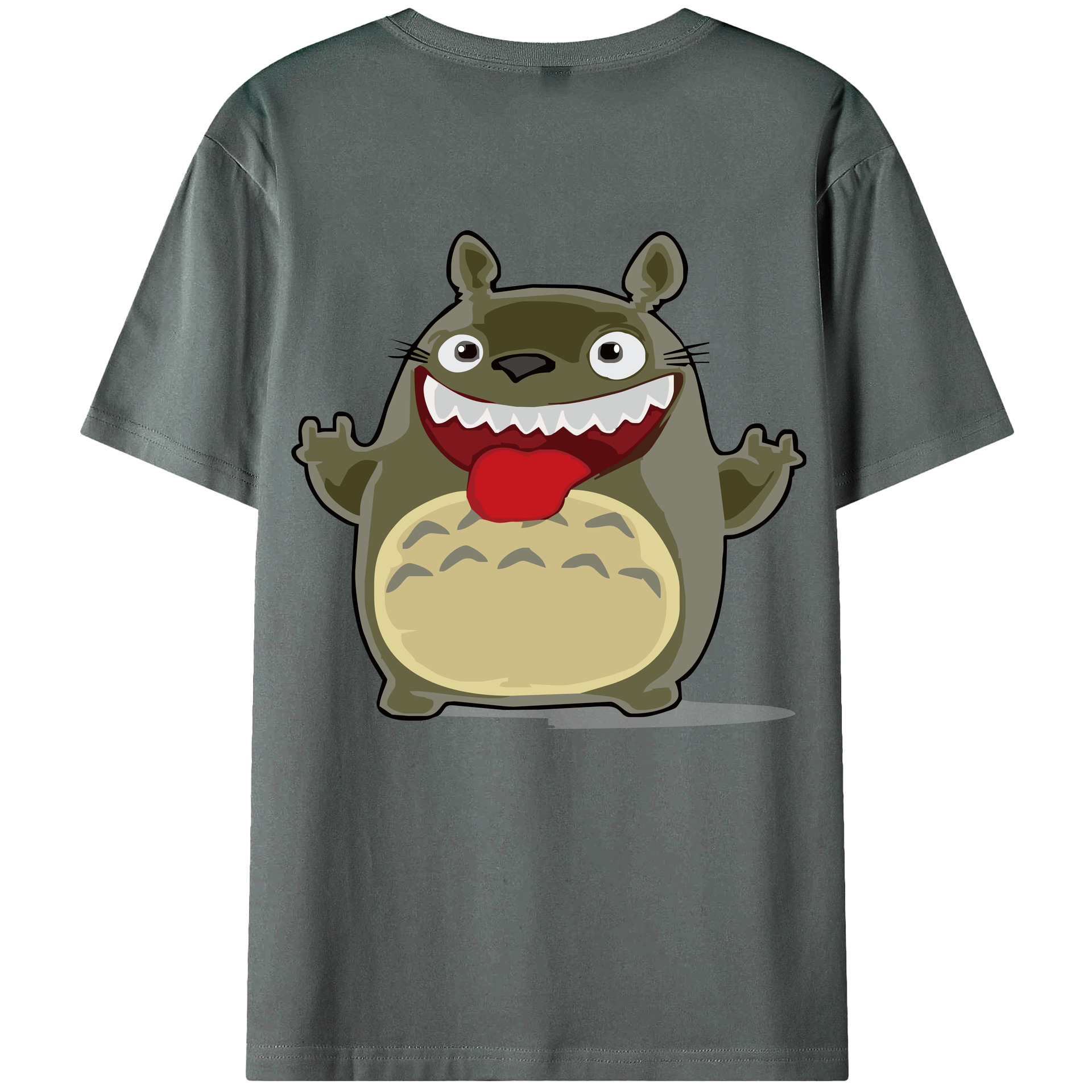 （画像用） となりのトトロ 草壁メイ 草壁サツキ My Neighbor Totoro Satsuki Kusakabe Mei Kusakabe 綿100％ メンズ半袖Tシャツ（バックプリント） 通気性